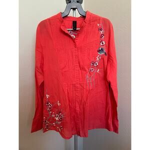 Sand Studio Embroidered Top Size Medium FLAWED
